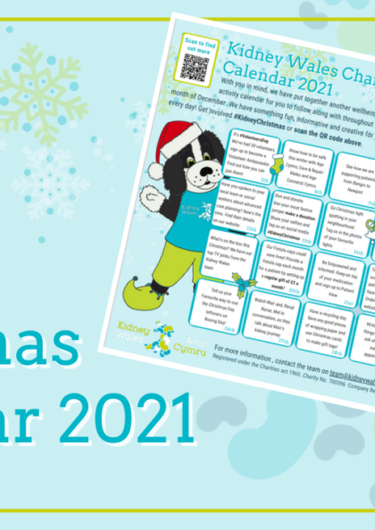 Kidney Wales Charity Christmas Calendar 2021
