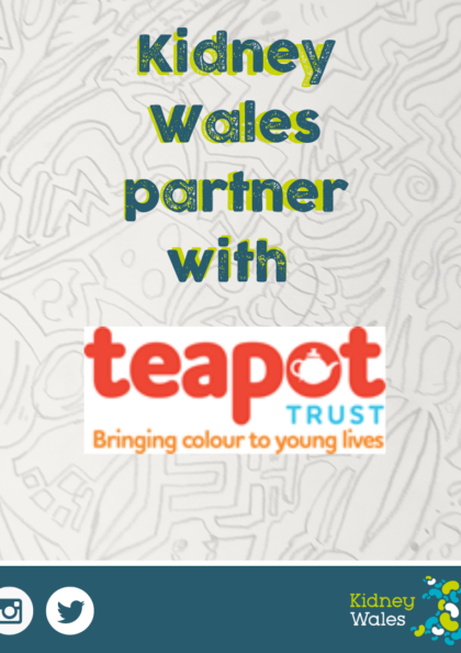 Teapot Trust art therapy sessions. Funded by Kidney Wales