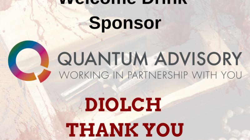 Thank you to Quantum Advisory for hosting our Welcome Drinks Reception at the Kidney Wales Murder Mystery Dinner