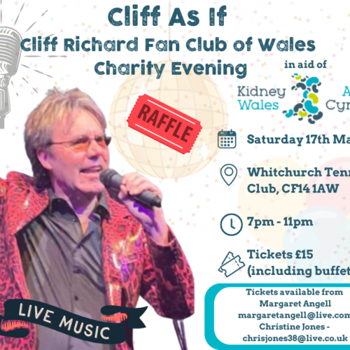 Cliff As If – Charity Evening in Aid of Kidney Wales