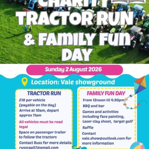 Charity Tractor Run & Family Fun Day to Support Kidney Wales